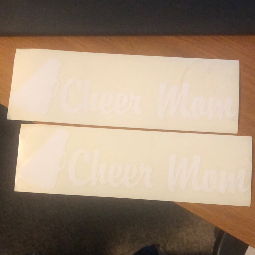 2 Cheer Mom Window Decals